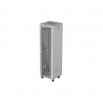 LANBERG 19" 42U Standing Rack Cabinet 600&times;600 Gray with Glass Door and LCD (Flat Pack) | FF01-6642-12SL | 5901969447934