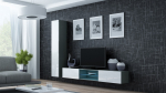 Cama MEBLE Cama Living room cabinet set VIGO 21 grey/white gloss | VIGO 21 SZ/BI
