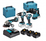 MAKITA ZESTAW COMBO 18V LXT DGA504+DDF489+DTD173 3*5.0AH | 11014949 | 0197050012470