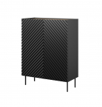 Cama MEBLE Bookcase 2D2SZ ONDA 98x45x127 black | 301451 | 5903815009013