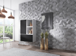 Cama MEBLE Cama living room furniture set ROCO 17 (2xRO3 + 2xRO6) white/white/black | ROCO17 BI/BI/CZ