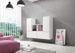 Cama MEBLE Cama living room furniture set ROCO 18 (4xRO3 + 2xRO6) white/white/white | ROCO18 BI/BI/BI