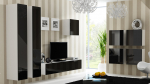 Cama MEBLE Cama Living room cabinet set VIGO 24 white/black gloss | VIGO 24 BI/CZ
