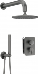 Deante Concealed shower set with mixer box - with overhead shower | BXYYDQSM | 5907650850687