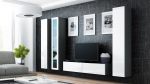 Cama MEBLE Cama Living room cabinet set VIGO 15 grey/white gloss | VIGO 15 SZ/BI