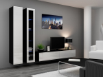 Cama MEBLE Cama Living room cabinet set VIGO 3 black/white gloss | VIGO 3 CZ/BI