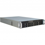 INTER-TECH  IPC 2U-2408 Rack Black, Stainless steel | 88887117 | 4260133126381