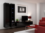 Cama MEBLE Cama Living room cabinet set VIGO 3 black/black gloss | VIGO 3 CZ/CZ