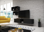 Cama MEBLE Cama living room furniture set ROCO 8 (2xRO3 + 4xRO6) black/black/black | ROCO8 CZ/CZ/CZ