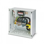 Phoenix contact Box adj. gener. to the syst. photovolts. for 2MPPT,with DC fire disconnectors/Phoenix-Contact/1000DC/box 2MPPT/1137059/Includes: two heaters. Pr. T1/T2 in one base, two disconnect. DC fire protection with remote access, tight enclosur ...