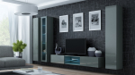 Cama MEBLE Cama Living room cabinet set VIGO 17 grey/grey gloss | VIGO 17 SZ/SZ