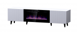 Cama MEBLE RTV cabinet PAFOS EF with electric fireplace 180x42x49 cm white matt | PAFOS RTV+K BI | 5903815006852