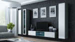 Cama MEBLE Cama Living room cabinet set VIGO 17 grey/white gloss | VIGO 17 SZ/BI