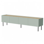 Cama MEBLE Cama FELLINI TV cabinet 200x40x52 olive + oiled oak top | 400111 | 5903815010637
