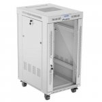 LANBERG Szafa stojąca rack 19 22U 600x800 szara drzwi szklane LCD flack pack | FF01-6822-12SL | 5901969441123
