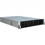 INTER-TECH  IPC 2U-2412 Rack Black, Silver | 88887118 | 4260133126398