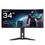 GIGABYTE  MO34WQC2 34" OLED WQHD Curved Gaming Monitor - 3440 x 1440, 240Hz, 0.03ms, KVM, 250 cd/m&sup2;, FreeSync Premium Pro, DisplayHDR True Black 400, HDMI 2.1, Displayport 1.4 | MO34WQC2 | 4719331858926