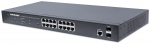 Intellinet  16-Port Gigabit Ethernet PoE+ Web-Managed Switch with 2 SFP Ports, IEEE 802.3at/af Power over Ethernet (PoE+/PoE) Compliant, 374 W, Endspan, 19" Rackmount | 561198 | 0766623561198