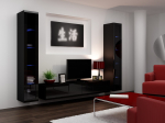 Cama MEBLE Cama Living room cabinet set VIGO 5 black/black gloss | VIGO 5 CZ/CZ