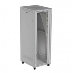 LANBERG 47U 800x1000 gray floor-standing rack cabinet with glass doors and LCD (flat pack) V2 | FF01-8047-12SL | 5901969447217