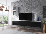Cama MEBLE Cama living room furniture set ROCO 7 (3xRO3 + 2xRO6) white/white/black | ROCO7 BI/BI/CZ