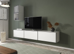 Cama MEBLE Cama living room furniture set ROCO 7 (3xRO3 + 2xRO6) white/black/white | ROCO7 BI/CZ/BI
