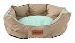 P.LOUNGE Magamisase lemmikloomale, ovaalne, veekindel, hall sinisega M suurus, 57x52x18 cm