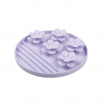 PET ADVANCE lemmiklooma kauss aeglaseks s&ouml;&ouml;miseks, kahekihiline, silikoon, 19,4x19,4x2 cm lilla