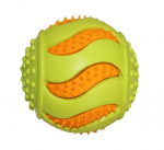 MISOKO Koera m&auml;nguasi, pall, kumm, lateks, oranž ja roheline 8,5 cm