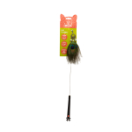 HIPPIE PET M&auml;nguasi kassidele, paabulinnusulgedega &otilde;ng, mitmev&auml;rviline, 48 cm