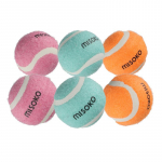 MISOKO Koera m&auml;nguasi, tennisepallid, 4,5 cm, 6 tk roosa/sinine/kollane