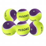 MISOKO Koera m&auml;nguasi, tennisepallid, heliga, 4 cm, 6 tk kollane/lilla