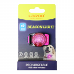 Laroo Loomade LED-ripats BEACON LIGHT BLINKER, USB-laetav roosa, 2,8 x 17 cm