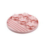 PET ADVANCE lemmiklooma kauss aeglaseks s&ouml;&ouml;miseks, kahekihiline, silikoon, 19,4x19,4x2 cm roosa