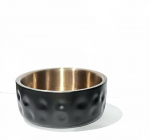 AGX STEEL Kausi lemmikloomale, metall, must roosakuldse sisemusega &Oslash;12 cm