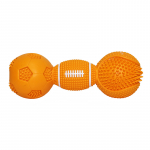 HIPPIE PET Koeram&auml;nguasi HANTEL, lateksist, kollane, 14,8 cm