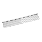 TAURO PRO LINE Kamm metallist, tiheda ja h&otilde;reda hammastusega L, 24.5 cm