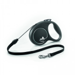 FLEXI Black Design jalutusrihm- n&ouml;&ouml;r S, max 12 kg, 5 m, n&ouml;&ouml;r, must