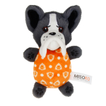 MISOKO LIMITED EDITION pl&uuml;&uuml;sist m&auml;nguasi BULDOG koertele, vahetatavate piiksujatega, 19,5x16x5 cm