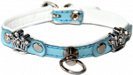 HIPPIE PET Nahast kaelarihm koertele metallist kroonidega 1.0 x 20 cm