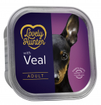 LOVELY HUNTER konservs&ouml;&ouml;t t&auml;iskasvanud koertele vasikalihaga 150 g