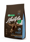 NATURE'S PROTECTION LIFESTYLE teraviljavaba kuivtoit k&otilde;igile t&auml;iskasvanud koerat&otilde;ugudele, valge kalaga 1,5 kg