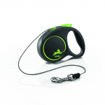 FLEXI Black Design jalutusrihm- n&ouml;&ouml;r XS, max 12 kg, 3 m, n&ouml;&ouml;r, roheline