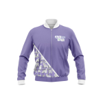 World Dog Show sweater with fluff, purple, with QR code suurus L