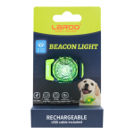 Laroo Loomade LED-ripats BEACON LIGHT BLINKER, USB-laetav roheline, 2,8 x 17 cm