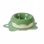 XINGMI CERAMICS Kausi lemmikloomale, keraamiline, metallist alusega, 21,8x21,8x7 cm roheline