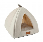 P.LOUNGE Magamisase lemmikloomale - maja, veekindel, heledhall S suurus, 58x52x18 cm