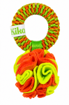 KIKA Koera m&auml;nguasi, r&otilde;ngas palliga maiuste peitmiseks PP ja pl&uuml;&uuml;s, rohelist ja oranži v&auml;rvi, 13 &times; 11 cm