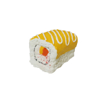 MISOKO Koera m&auml;nguasi, sushi kujuga lateks, kollane, 4.4 cm
