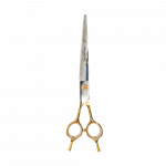 TAURO PRO LINE l&otilde;ikusk&auml;&auml;rid, vasakuk&auml;elistele 19 cm, kumerad, 440c roostevaba teras, kuldne k&auml;epide